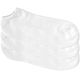 BLUE CROWN Mens No-Show Socks 3-Pack - White