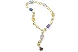 14K Yellow Gold Matte-Finish Open-Link Adjustable Lariet Necklace.