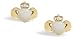 14K Yellow Gold Genuine Heart Opal and Diamond Celtic Claddagh Earrings