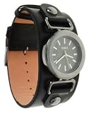 Oasis Ladies Black Letaher Cuff Watch