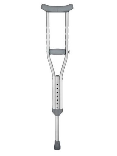 Aluminum Push-Button Crutches, Adult, 2 pair/ctn