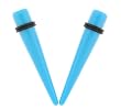 Acrylic Neon Taper - Light Blue - 00G - Sold as a Pair