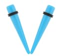 Acrylic Neon Taper - Light Blue - 00G - Sold as a Pair