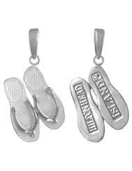 925 Solid Sterling Silver Travel Necklace Charm Pendant, Hilton Head Island High Polis