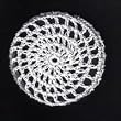 White Classic Crocheted Hair Bun Cover- LARGE