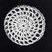 White Classic Crocheted Hair Bun Cover- MEDIUM