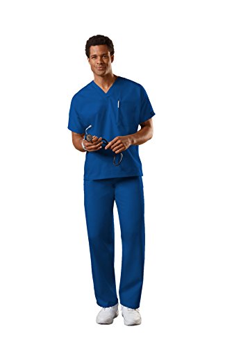 Cherokee Uniforms Authentic Workwear Unisex Scrub Set (Royal, XL)