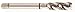 YG-1 T5 Series High Vanadium HSS Spiral Flute Combo Tap, Uncoated (Bright) Finish, Round Shank with Square End, Modified Bottoming Chamfer, M8-1.0 Thread Size, D5 Tolerance