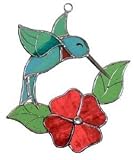Gallery Art Hummingbird Red Blossom Suncatcher