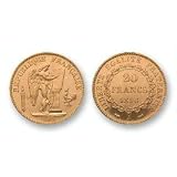 French 20 Francs Lucky Gold Angel
