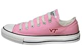 Converse Chuck Taylor All Star Lo Top Pink Virginia Tech Logo Maroon Canvas