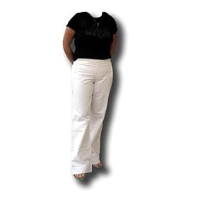 Sarah Jessica Parker Bitten White cotton sailor pants size 20