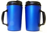 2 Aladdin Style Foam Insulated Coffee Mugs 34 oz Blue