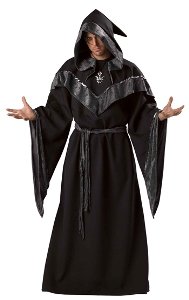 In Character Costumes, LLC Dark Sorcerer Full Length Robe, Black, X-Large