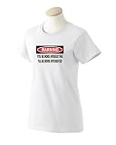 Warning: You be more interesting, I'll be more interested Ladies T-Shirt Pink Large