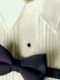Ivory Tuxedo Shirt - Microfiber 1/4 Inch Pleat, Laydown Collar