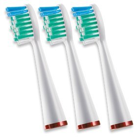 WaterPik SRRB-3W Replacement Standard Brush Heads, 3 ea