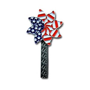 Click to read our review of Geocaching Coins: Patriotic Pinwheel Geocoin