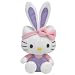 TY Basket Beanie Baby - HELLO KITTY (Bunny w/ Purple Overalls)