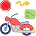 Trucks and Cars - Peel & Stick - 21 Wall Stickers / Decals