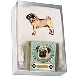 Single Gift Box with Pug Fawn Soap & Towel