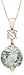 10k Yellow Gold Green Quartz and White Topaz Pendant