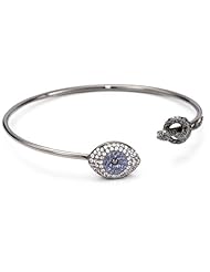 Borgioni Evil Eye and Snake Open Cuff Bracelet