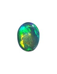 O&G Australia Natural Solid Black Opal Lightning Ridge 5x5mm Round Shape Gemstone (0.42cts)