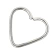 Niobium Continuous Heart Shaped Ring: 20g 3/8 High Polish