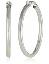 Sterling Silver Polished Clip Hoop Earrings