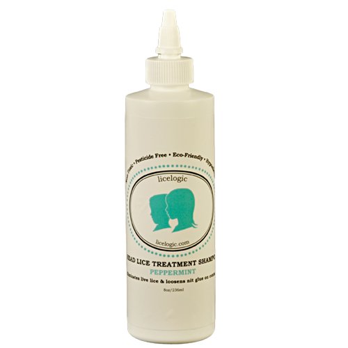 Lice Shampoo - LiceLogic Head Lice Treatment Shampoo - Destroys Lice on Contact, Non-Toxic, Peppermint Scent-16 treatments per bottle