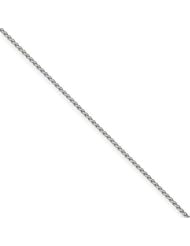 14k White Gold 6in 1.65mm Solid Polished Spiga Chain Bracelet. Metal Wt- 2.41g