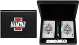 NCAA Illinois Illini Playing Cards/Dice Gift Set - Black Finish