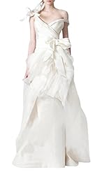 V-neck  Open-Back Wedding Dress  With a Bow(s)