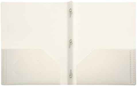 Lion Office LIO92310CR Clear View 2 Pocket Portfolio With Fastener, Letter Size, 48 Per Box, Clear