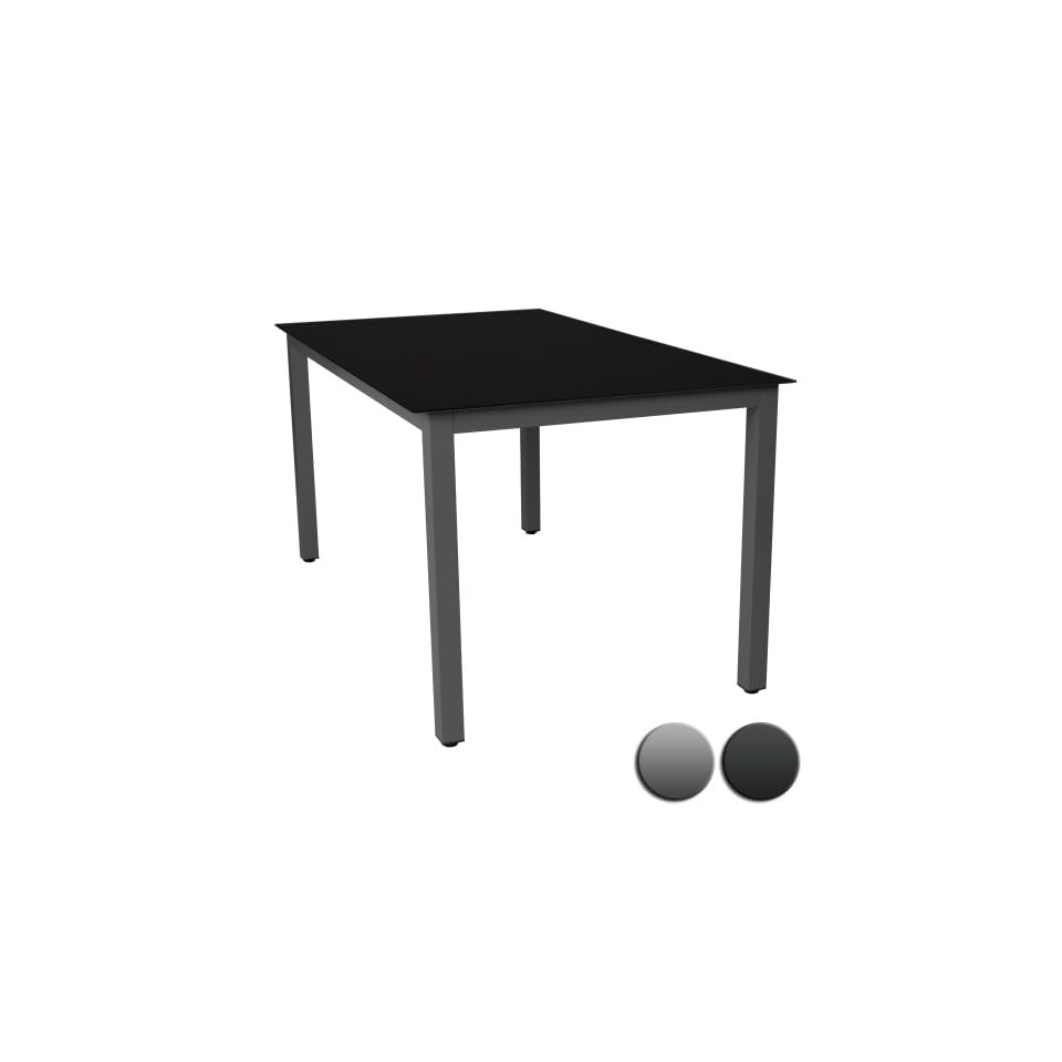 Gartentisch Glastisch Beistelltisch Aluminium Dunkelgrau Schwarz 147x87cm Garten On Popscreen