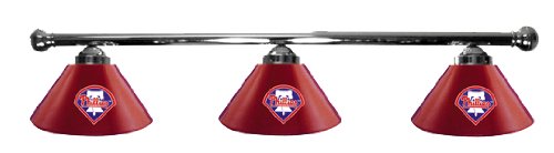 Philadelphia Phillies Pool Table Light - Chrome Bar