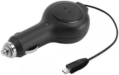 Professional Retractable ICEMOBILE Mist Smartphone Car Charger with "One-Touch" rapid button system! (Black)