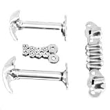 Kentrol Stainless Steel Hood Catch Kit 1955-1995 Jeep CJ5, CJ6, CJ7, CJ8, Wrangler YJ # 30401