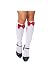Womens Costume Outfit Accessory Stocking With Red Bow
