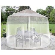 Garden Creations JB5442 Umbrella Table Screen, White, 9-Feet