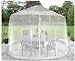 Garden Creations JB5442 Umbrella Table Screen, White, 9-Feet