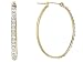 14KT DIAMOND ACCENT OVAL HOOP EARRINGS