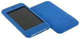 BIG Grip Silicone Skin Case Cover with Screen Protector for Geneartion 2 iPod Touch 2 8gb 16gb 32gb MP3 Player + Bonus Young Micro Shoe Silicone Pouch for Nike+ Sensor (iPod Touch 2 NOT included), Dark Blue