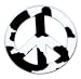 Peace Sign 4-inch Magnet - Cow Power