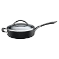 Raymond Blanc by Anolon Hard Anodised Clad Covered Saute Pan, 24 cm, 2.8 Litre