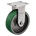 Albion 81 Series 8" Diameter Polyurethane on Cast Iron Wheel Heavy Duty Rigid Caster, Roller Bearing, 6-1/4" Length X 5" Width Plate, 2000lbs Capacity