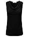NINEXIS Women's Basic Solid Draped Cowl-Neck & V-neck Sleeveless Top (S-3XL)