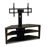 Techcraft 42IN Tv Stnd W Mnt Wood Legs Glass Top