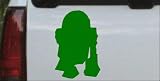 Dark Green 10in X 14.7in -- Star Wars R2D2 Car Window Wall Laptop Decal Sticker